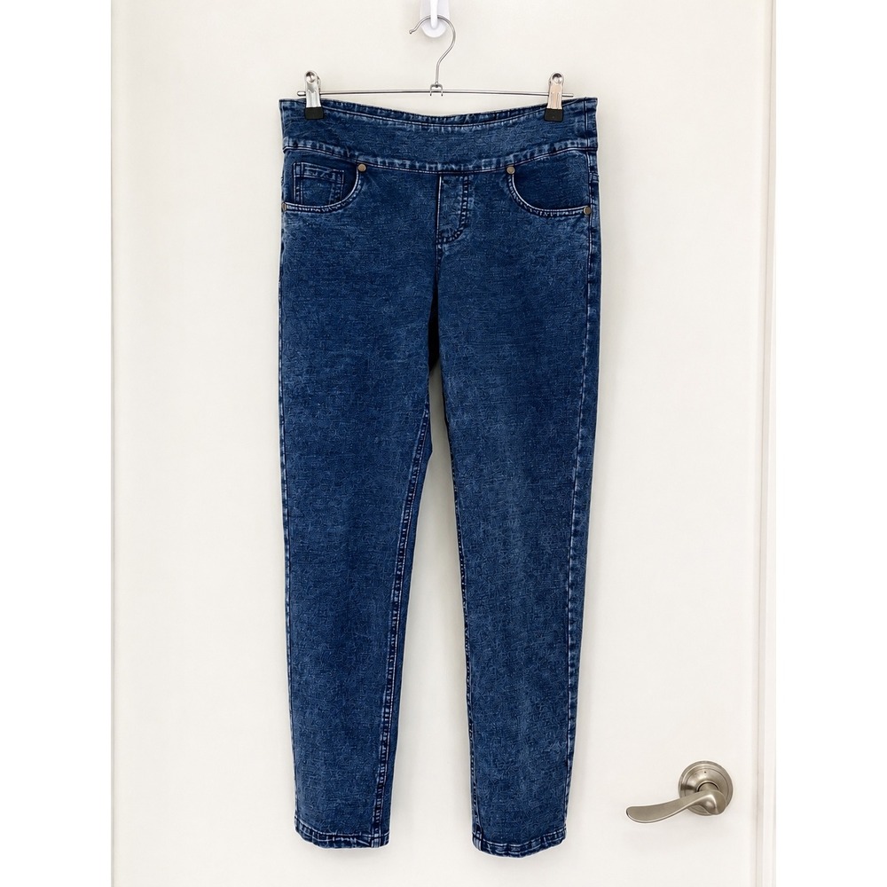 Ethyl Dark Acid Dark Wash Pull On Skinny Jeans Stretch Soft Size S Slim Straight